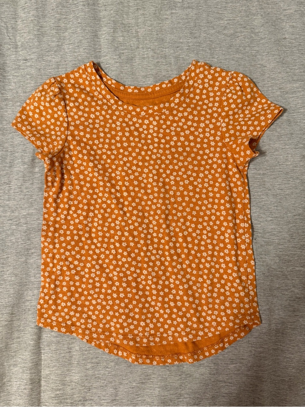 Cat & Jack Orange Floral Short Sleeve Tee